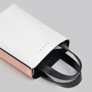 Marni Nano Museo Bag — White/Camelia/Black